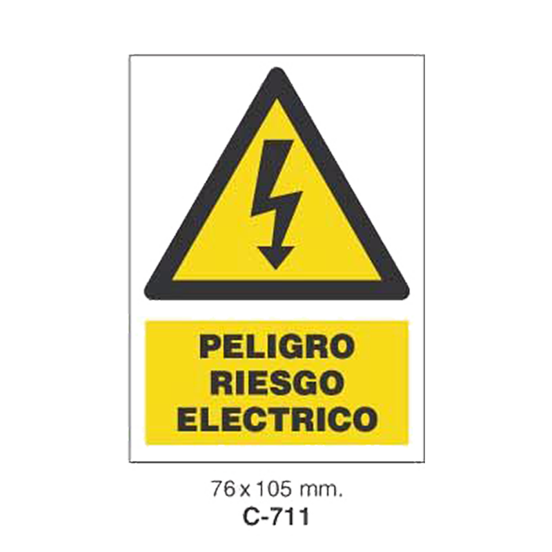 Cartel Adhesivo de Seguridad para Indicaciones de Oficinas y de Peligro//Adhesive Safety Signboard for Office and Danger Instructions