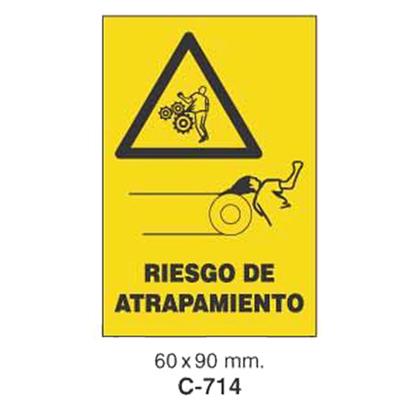 Cartel Adhesivo de Seguridad para Indicaciones de Oficinas y de Peligro//Adhesive Safety Signboard for Office and Danger Instructions