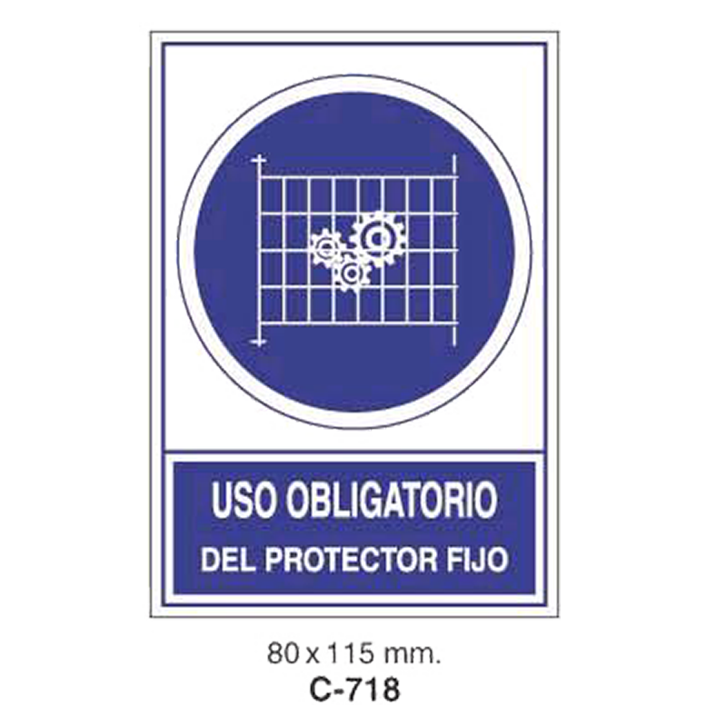 Cartel Adhesivo de Seguridad para Indicaciones de Oficinas y de Peligro//Adhesive Safety Signboard for Office and Danger Instructions