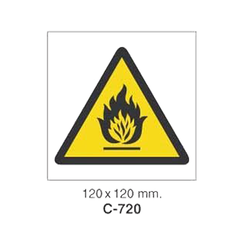 Cartel Adhesivo de Seguridad para Indicaciones de Obra//Adhesive Safety Signboard for Work Instructions