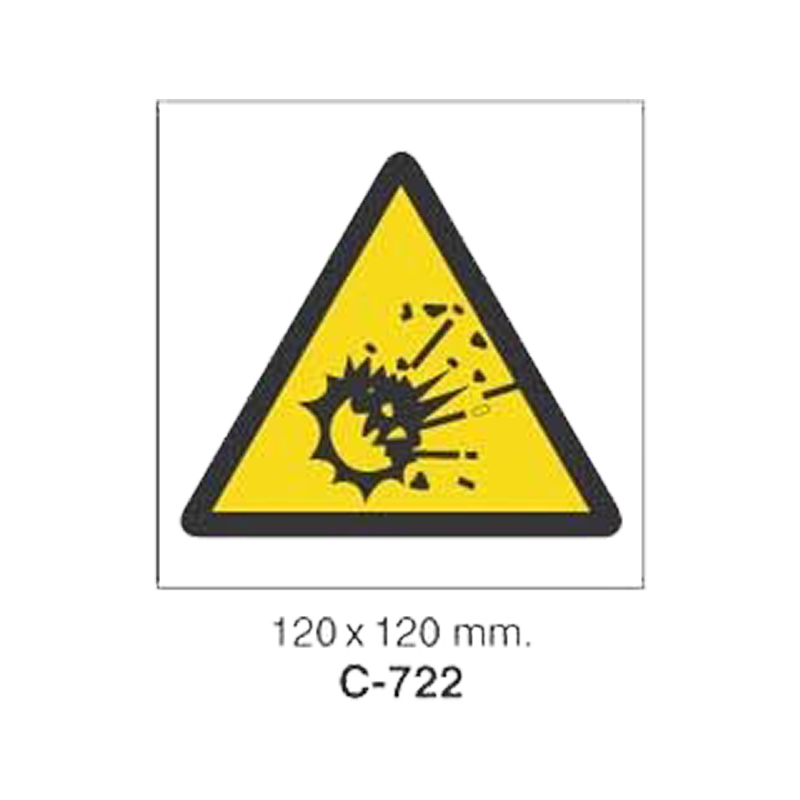Cartel Adhesivo de Seguridad para Indicaciones de Obra//Adhesive Safety Signboard for Work Instructions