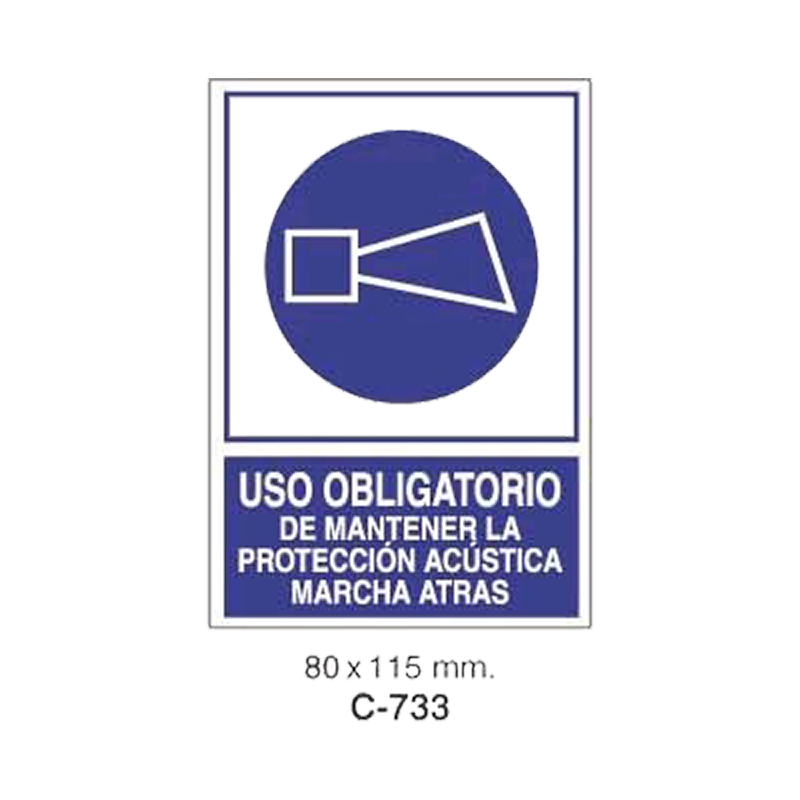Cartel Adhesivo de Seguridad para Indicaciones de Obra//Adhesive Safety Signboard for Work Instructions