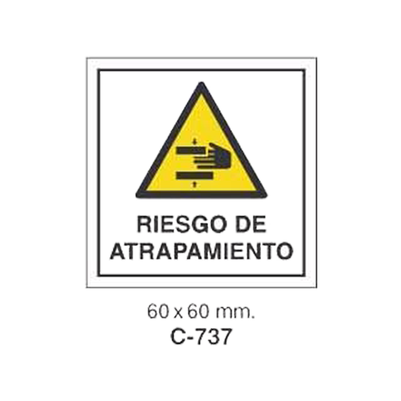 Cartel Adhesivo de Seguridad para Indicaciones de Obra//Adhesive Safety Signboard for Work Instructions