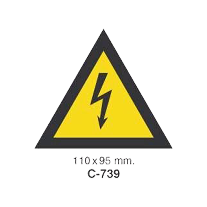 Cartel Adhesivo de Seguridad para Indicaciones de Obra//Adhesive Safety Signboard for Work Instructions