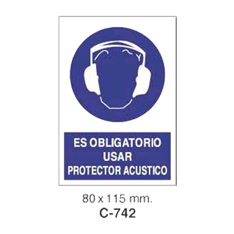 Cartel Adhesivo de Seguridad para Indicaciones de Obra y de Peligro//Adhesive Safety Signboard for Work and Danger Instructions