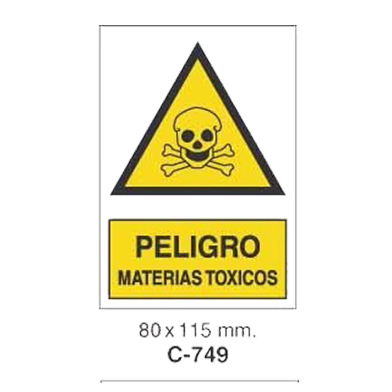 Cartel Adhesivo de Seguridad para Indicaciones de Obra y de Peligro//Adhesive Safety Signboard for Work and Danger Instructions