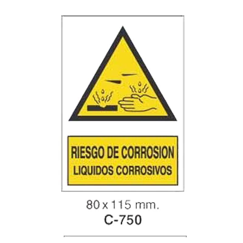 Cartel Adhesivo de Seguridad para Indicaciones de Obra y de Peligro//Adhesive Safety Signboard for Work and Danger Instructions