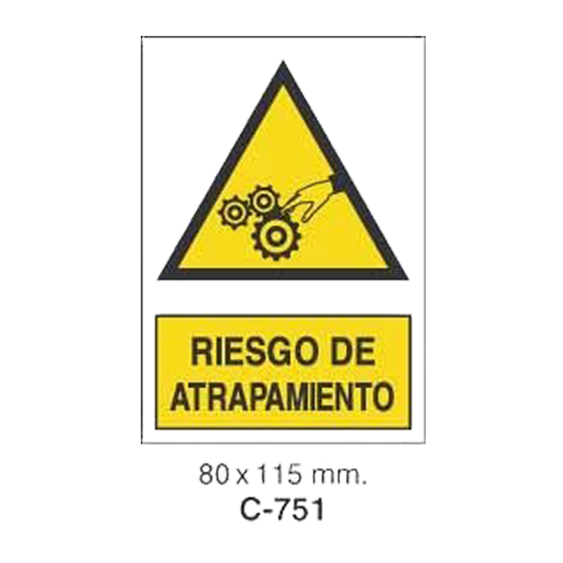 Cartel Adhesivo de Seguridad para Indicaciones de Obra y de Peligro//Adhesive Safety Signboard for Work and Danger Instructions
