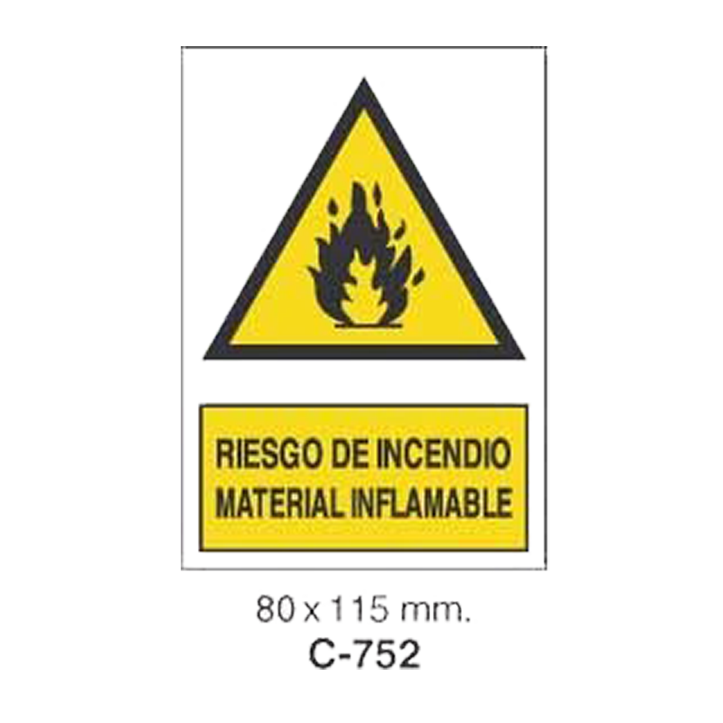 Cartel Adhesivo de Seguridad para Indicaciones de Obra y de Peligro//Adhesive Safety Signboard for Work and Danger Instructions
