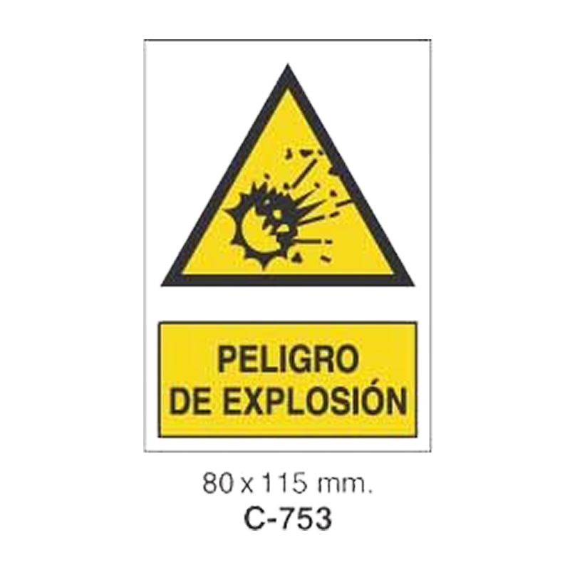 Cartel Adhesivo de Seguridad para Indicaciones de Obra y de Peligro//Adhesive Safety Signboard for Work and Danger Instructions