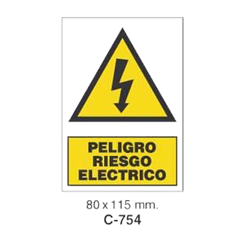 Cartel Adhesivo de Seguridad para Indicaciones de Obra y de Peligro//Adhesive Safety Signboard for Work and Danger Instructions