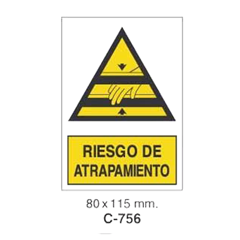 Cartel Adhesivo de Seguridad para Indicaciones de Obra y de Peligro//Adhesive Safety Signboard for Work and Danger Instructions