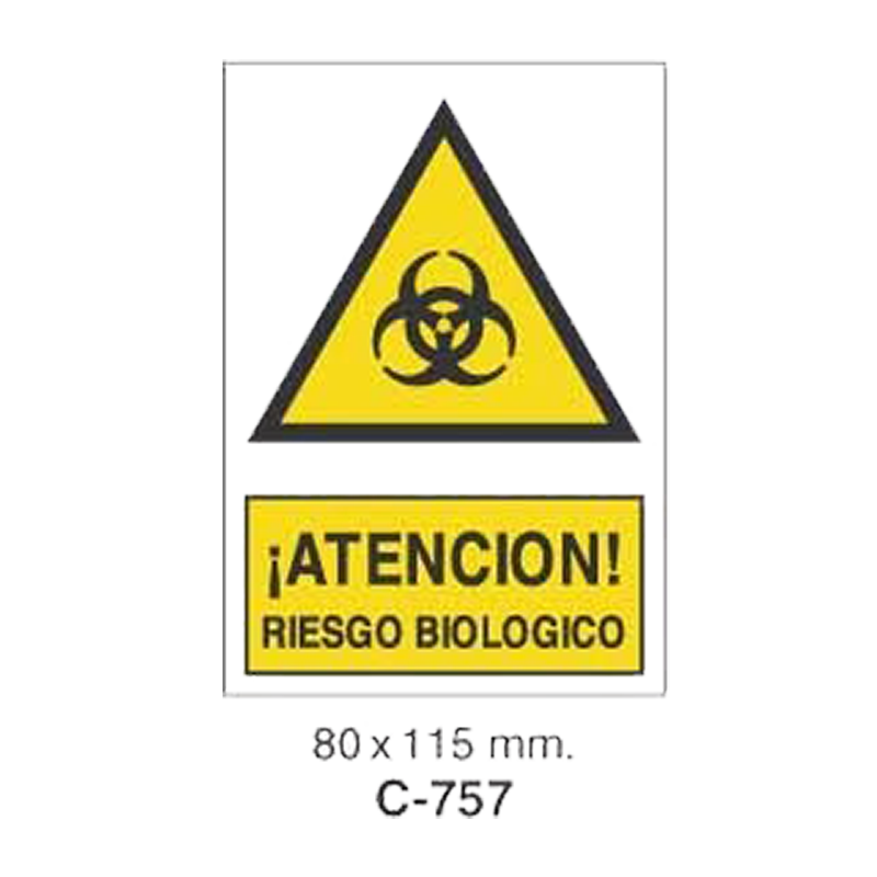 Cartel Adhesivo de Seguridad para Indicaciones de Obra y de Peligro//Adhesive Safety Signboard for Work and Danger Instructions