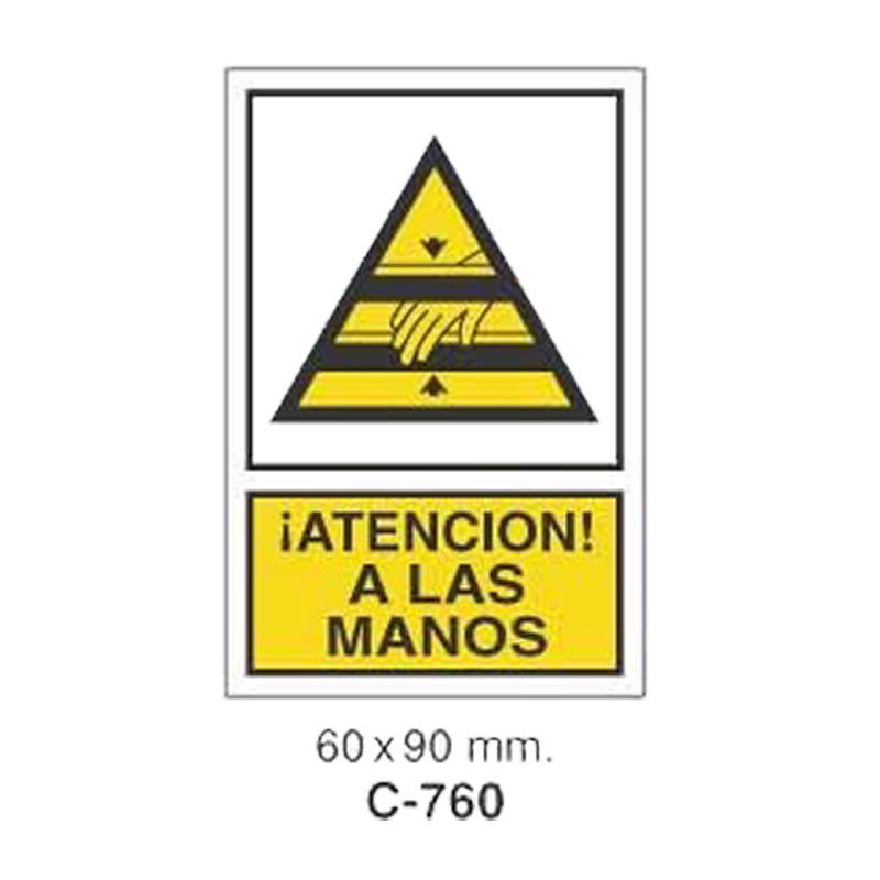 Cartel Adhesivo de Seguridad para Indicaciones de Obra y de Peligro//Adhesive Safety Signboard for Work and Danger Instructions