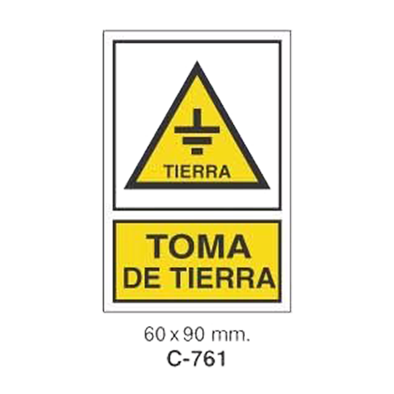Cartel Adhesivo de Seguridad para Indicaciones de Obra y de Peligro//Adhesive Safety Signboard for Work and Danger Instructions