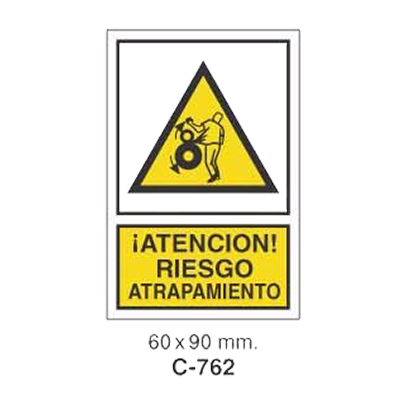 Cartel Adhesivo de Seguridad para Indicaciones de Obra y de Peligro//Adhesive Safety Signboard for Work and Danger Instructions