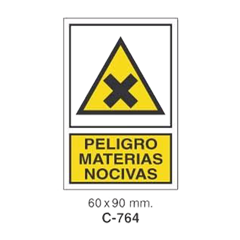 Cartel Adhesivo de Seguridad para Indicaciones de Obra y de Peligro//Adhesive Safety Signboard for Work and Danger Instructions