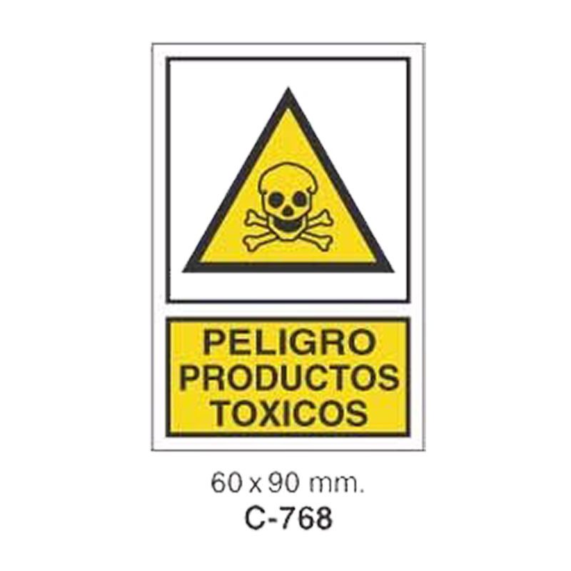 Cartel Adhesivo de Seguridad para Indicaciones de Obra y de Peligro//Adhesive Safety Signboard for Work and Danger Instructions