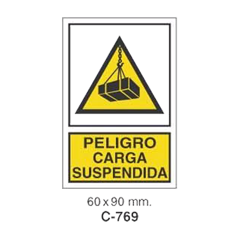Cartel Adhesivo de Seguridad para Indicaciones de Obra y de Peligro//Adhesive Safety Signboard for Work and Danger Instructions