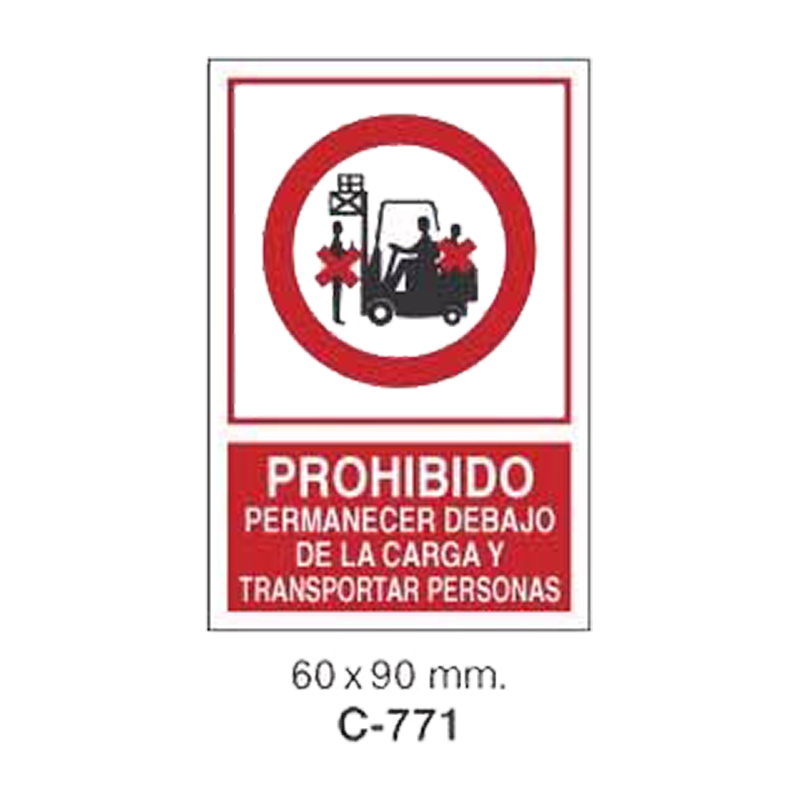 Cartel Adhesivo de Seguridad para Indicaciones de Obra y de Peligro//Adhesive Safety Signboard for Work and Danger Instructions