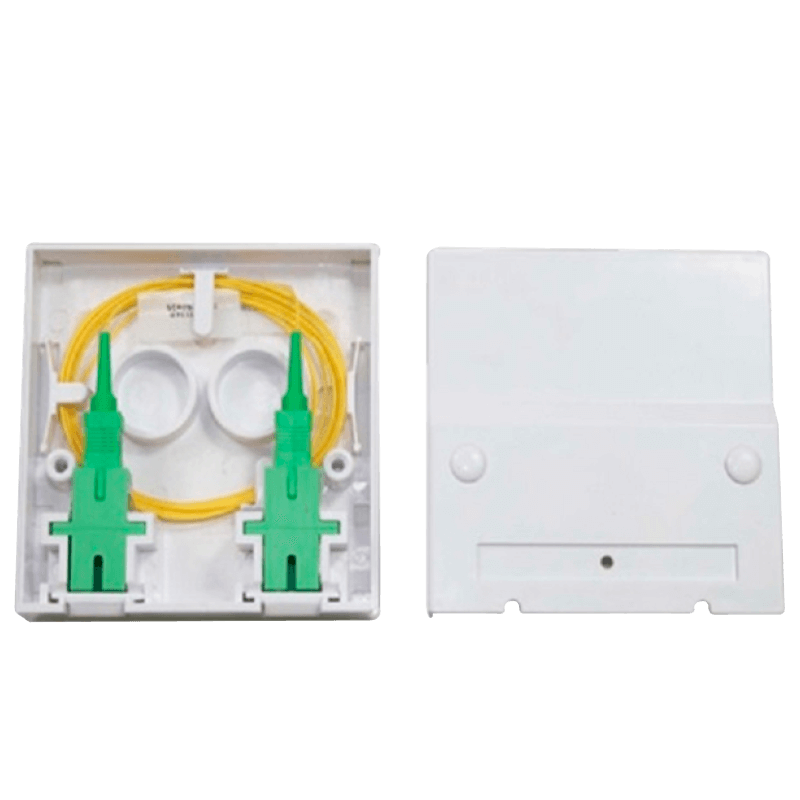 Roseta de 2 SC con Ventana (con Pigtail + 2 Adaptadores)//Rosette of 2 SC with Window (with Pigtail + 2 Adapters)