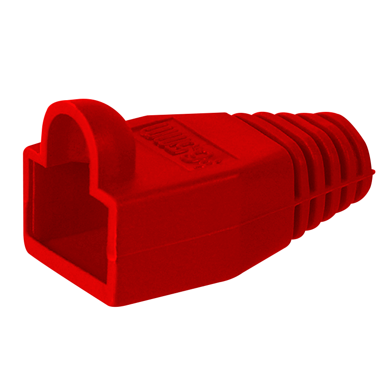 Capuchón Rojo en PVC para Conectores RJ45//Red PVC Protector for RJ45 Connectors