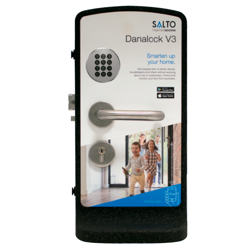 Demoblock Danalock™ V3 con BLE (Perfil Euro) + DANAPAD™//Danalock™ V3 Demoblock with BLE (Euro) + DANAPAD™