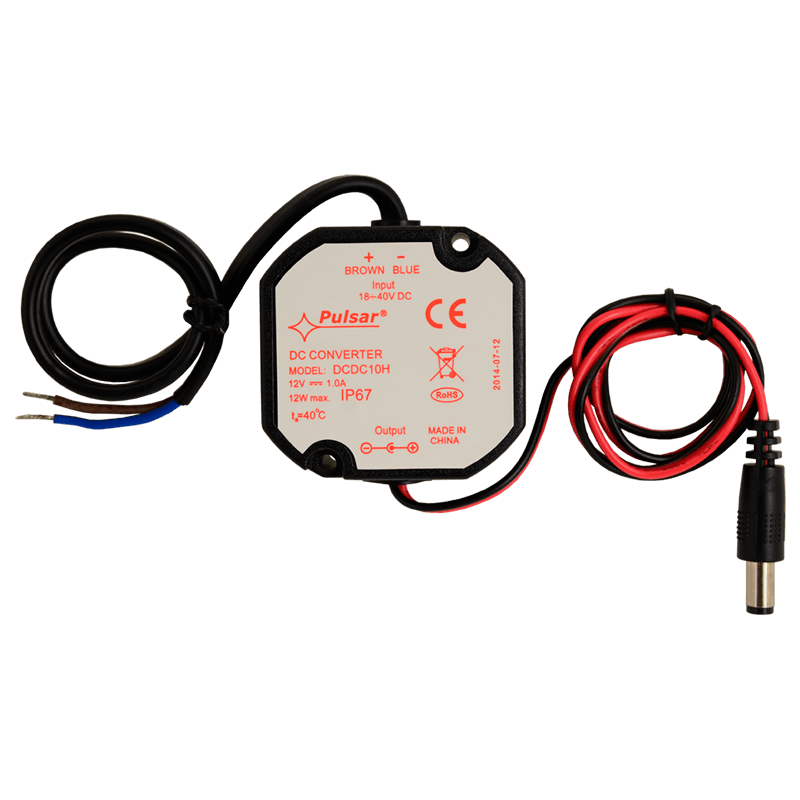 Conversor/Reductor de Alimentación PULSAR® DC/DC 1Amp (12VDC) con Salida Tipo Jack//PULSAR® DC/DC 1Amp (12VDC) Power Converter/Reducer (Jack Output)