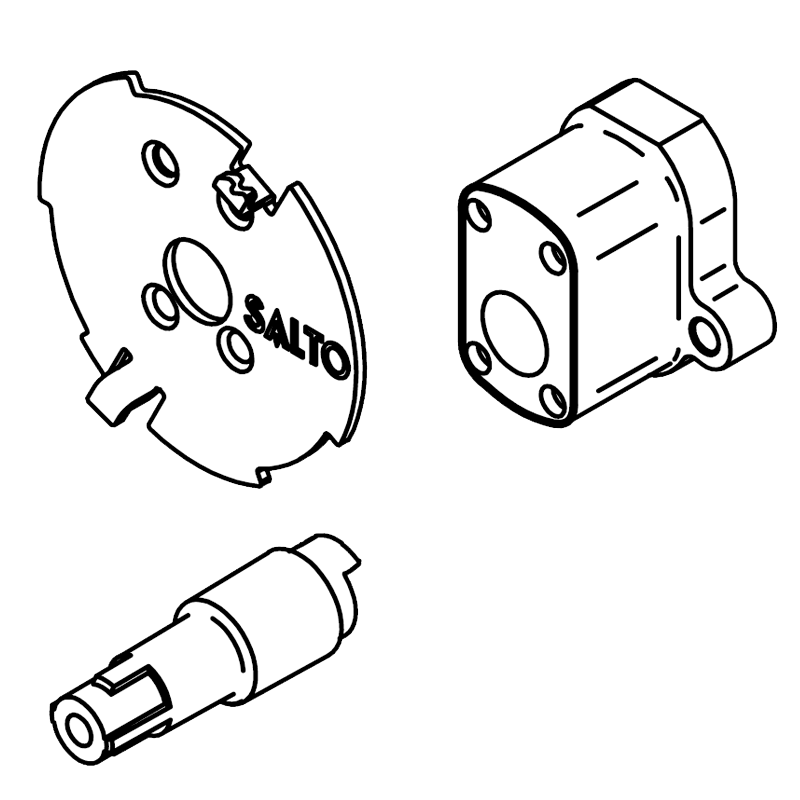 Adaptador Danalock™ para Cilindros Chilenos de Perfil R//Danalock™ SALTO® Adapter for Chilean R Cylinders