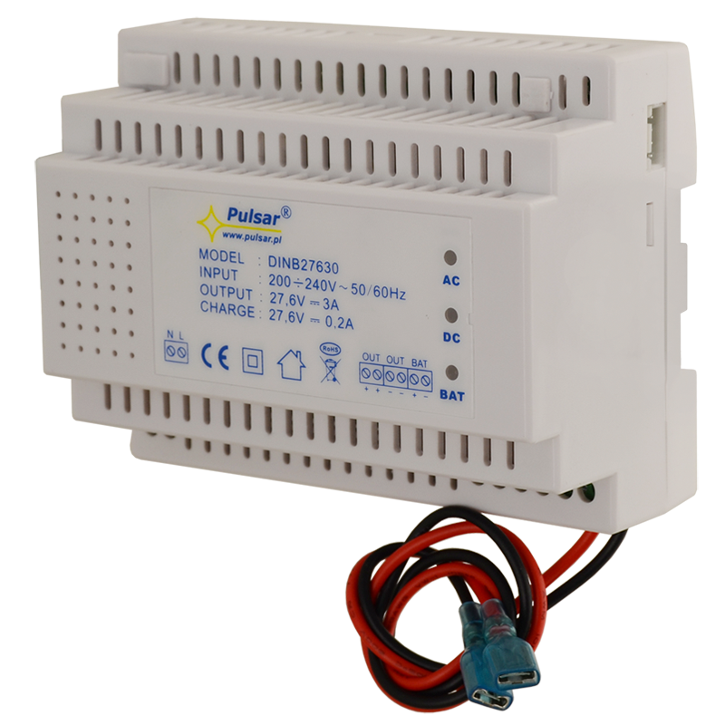 Fuente de Alimentación PULSAR® DINB 27,6V/3Amp con Respaldo para Carril DIN//PULSAR® DINB 27,6V/3Amp Buffer PSU for DIN Rail