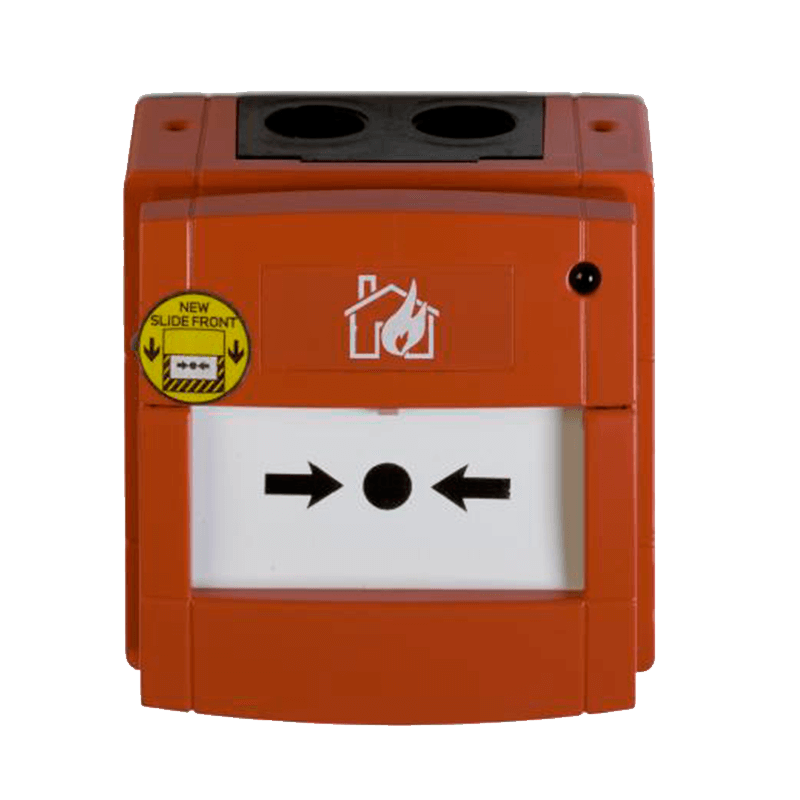 Pulsador de Alarma UTC™ Aritech™ Analógico de Exterior//UTC™ Aritech™ 2000 Series Addressable MCP, RED, Surface Mount w/ Glass, IP67