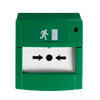 Pulsador de Evacuación UTC™ Aritech™ Analógico (Verde)//UTC™ Aritech™ 2000 Series Addressable MCP, GREEN, Surface w/ Glass, Evacuation