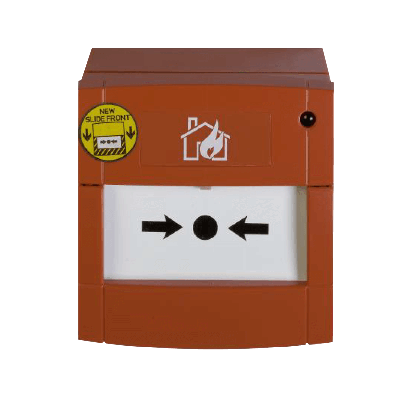 Pulsador de Alarma UTC™ Aritech™ Analógico//UTC™ Aritech™ 2000 Series Addressable MCP, RED, Surface Mount w/ Glass