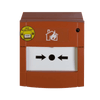 Pulsador de Alarma UTC™ Aritech™ Analógico//UTC™ Aritech™ 2000 Series Addressable MCP, RED, Surface Mount w/ Glass