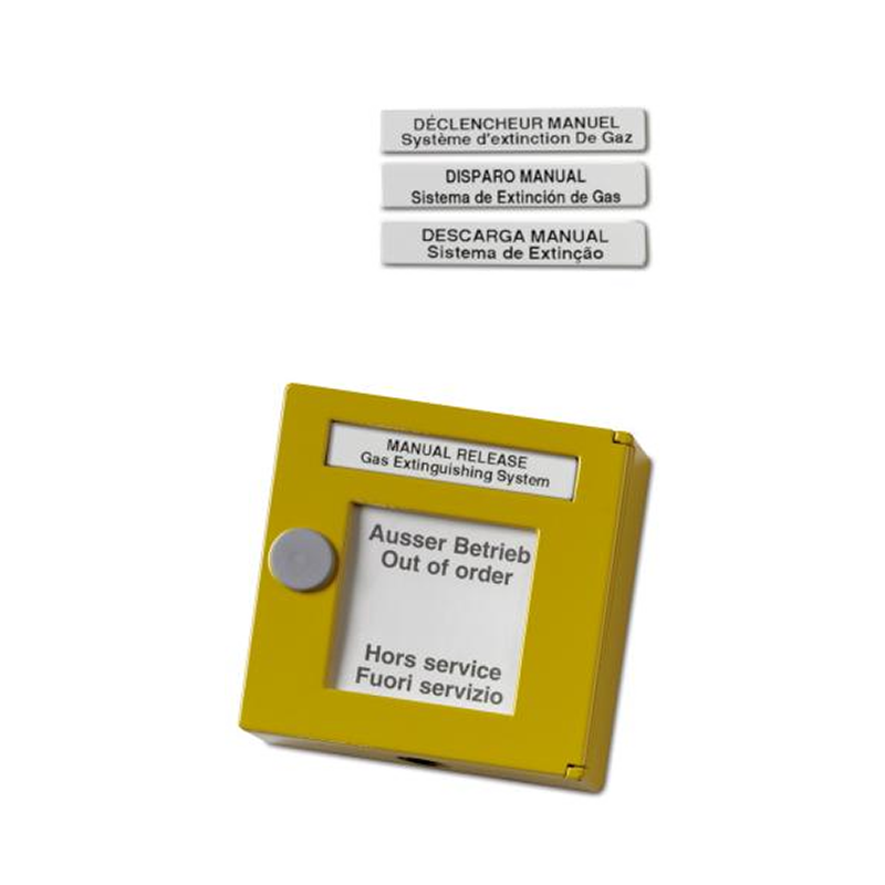 Pulsador KILSEN® Manual Disparo de Gas AMARILLO//KILSEN® Yellow Push Button for Gas Activation