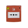 Pulsador de Alarma UTC™ Aritech™ de Superficie de 560? Rearmable//UTC™ Aritech™ Conventional MCP, Flush Mount, Red, 560O & Free Contact