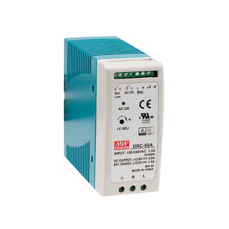 Fuente MEANWELL® DRC-60 para Carril DIN//MEANWELL® DRC-60 DIN Rail Power Supply Unit