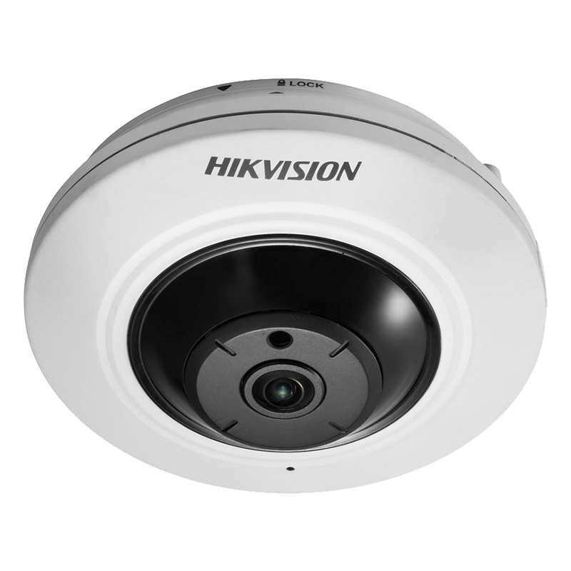 Minidomos HIKVISION™ HD-TVI 360º (Ojo de Pez) de 5MPx 1.1mm con IR 20m (+Audio)//HIKVISION™ 360º (Fisheye) DS-2CC52H1T-FITS HD-TVI Minidome