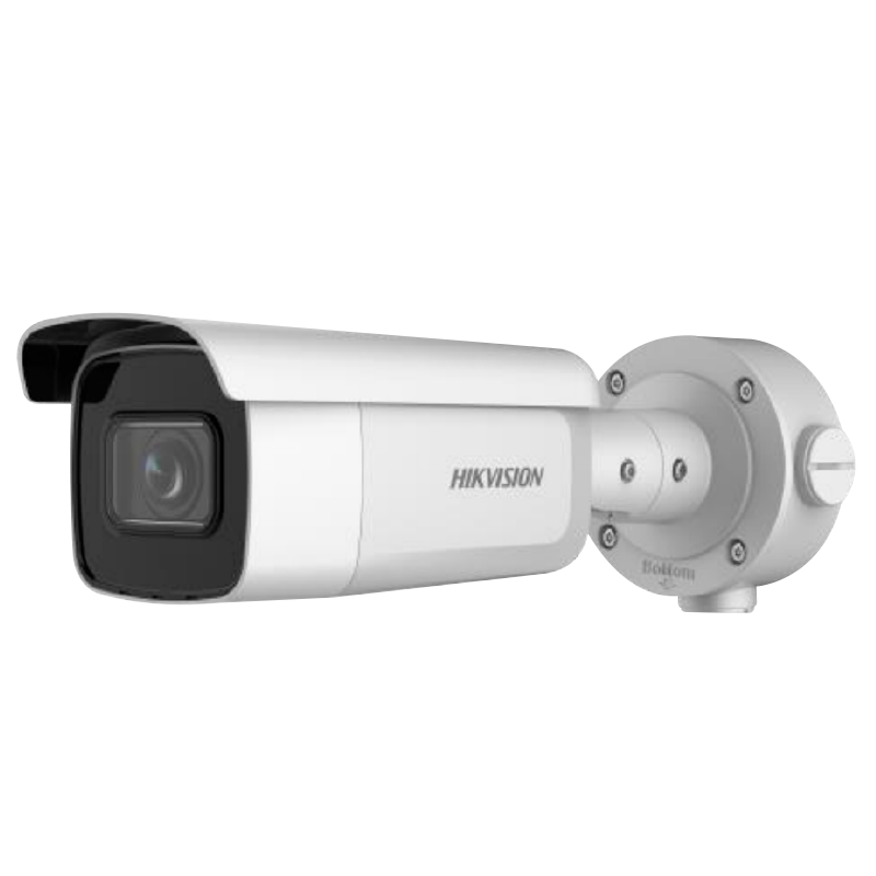 Cámara IP Bullet HIKVISION™ ANPR/LPR 4MPx 2.8-12mm Motorizada con IR 60m (+Audio y Alarma) - Salida Wiegand//HIKVISION™ ANPR / LPR 4MPx 2.8-12mm Motorized Bullet IP Camera with IR 60m (Wiegand Output)
