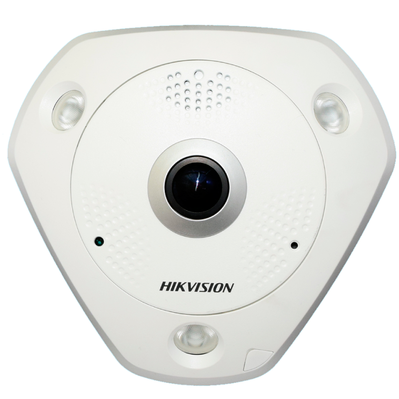 Minidomo IP HIKVISION™ 360º (Ojo de Pez) 6MPx 1.27mm con IR 3x15m de Exterior (+Audio y Alarma)//HIKVISION™ 360º IP Mini Dome (Fisheye) 6MPx 1.27mm with IR 3x15m (+Audio and Alarm) - Outdoor
