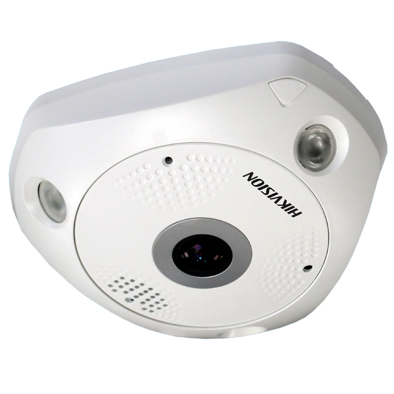 Minidomo IP HIKVISION™ 360º (Ojo de Pez) 12MPx 1.27mm con IR 3x15m de Exterior (+Audio y Alarma)//HIKVISION™ 360º IP Mini Dome (Fisheye) 6MPx 12MPx 1.27mm with IR 3x15m for Outdoors (+Audio & Alarm)