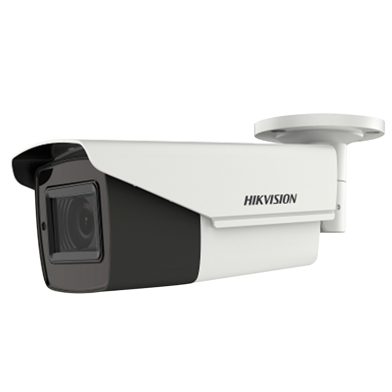 Cámara Bullet HIKVISION™ HD-TVI de 5MPx 2.7-13.5mm Motorizada con IR EXIR 80m//HIKVISION™ HD-TVI 5MPx 2.7-13.5mm Motor-Driven Bullet Camera with IR EXIR 80m