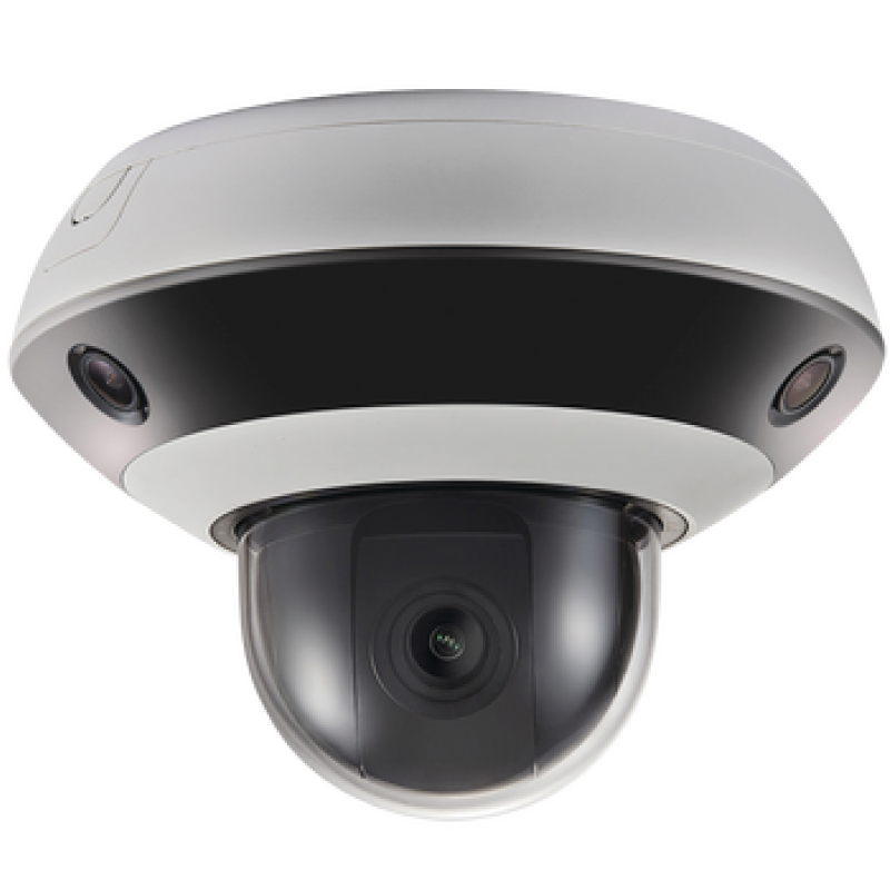 Minidomo Móvil IP + Panorámico HIKVISION™ 2x2MPx (2 Lentes) con IR 10m (+Audio)//HIKVISION™ 2x2MPx Mobile IP + Panoramic Mini Dome with IR 10m (+ Audio)