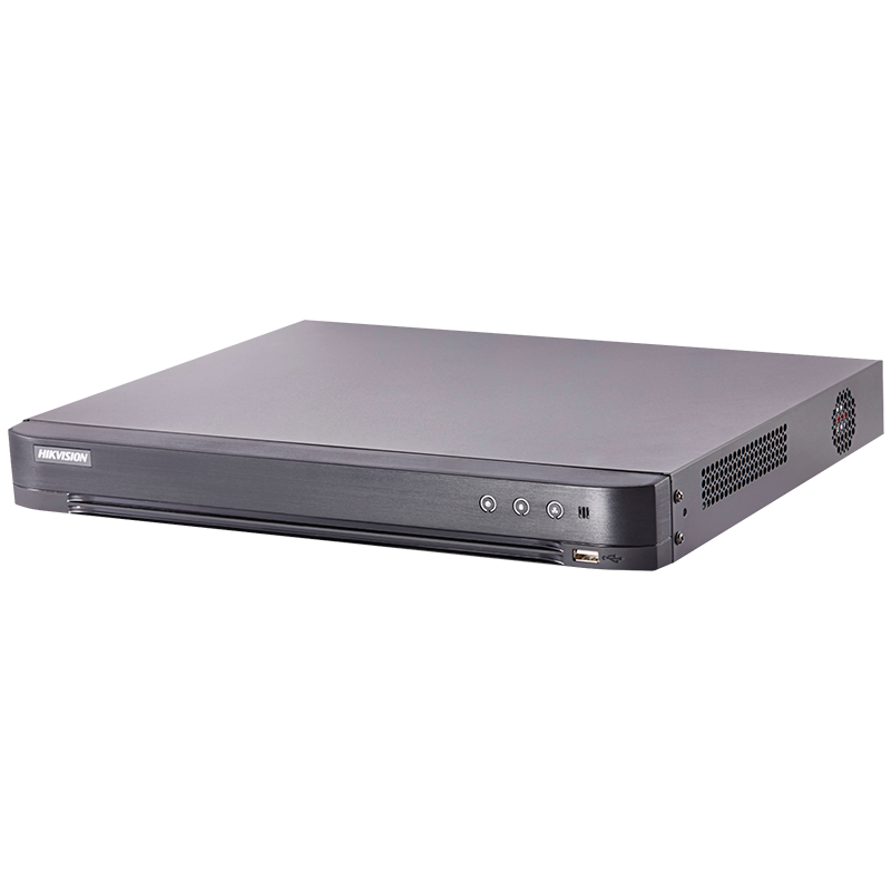Grabador HD-TVI HIKVISION™ para 4 Canales (Grab. hasta 8MPx)//HD-TVI HIKVISION™ Recorder for 4 Channels (Rec. Up to 8MPx)