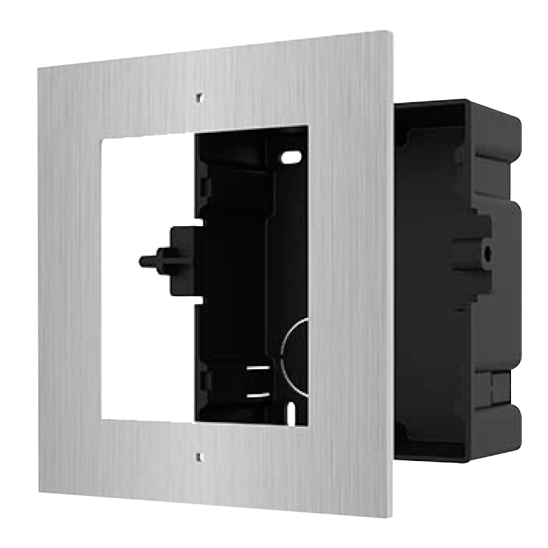 Marco para Interfonos IP HIKVISION™ de 1 Módulo (Empotrar) - Acero Inoxidable AISI-304//1-Module Frame for HIKVISION™ IP Intercom (Flush Mount) - AISI-304 Stainless Steel
