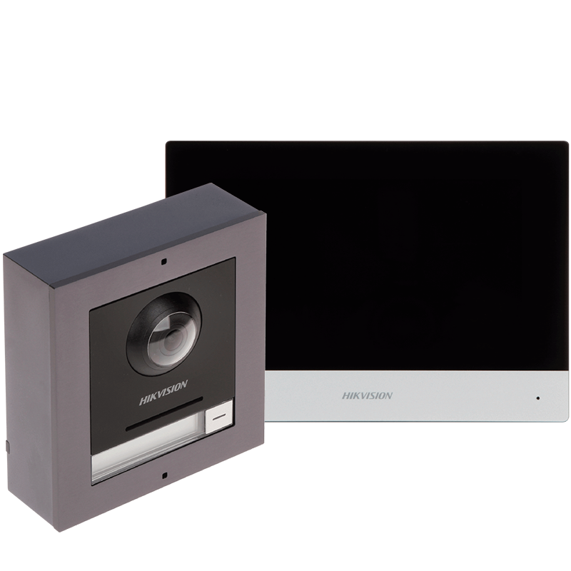 Kit de Video-Interfono + Monitor Interior + Distribuidor HIKVISION™//HIKVISION™ Video-Intercom + Indoor Station + Distributor (Kit)