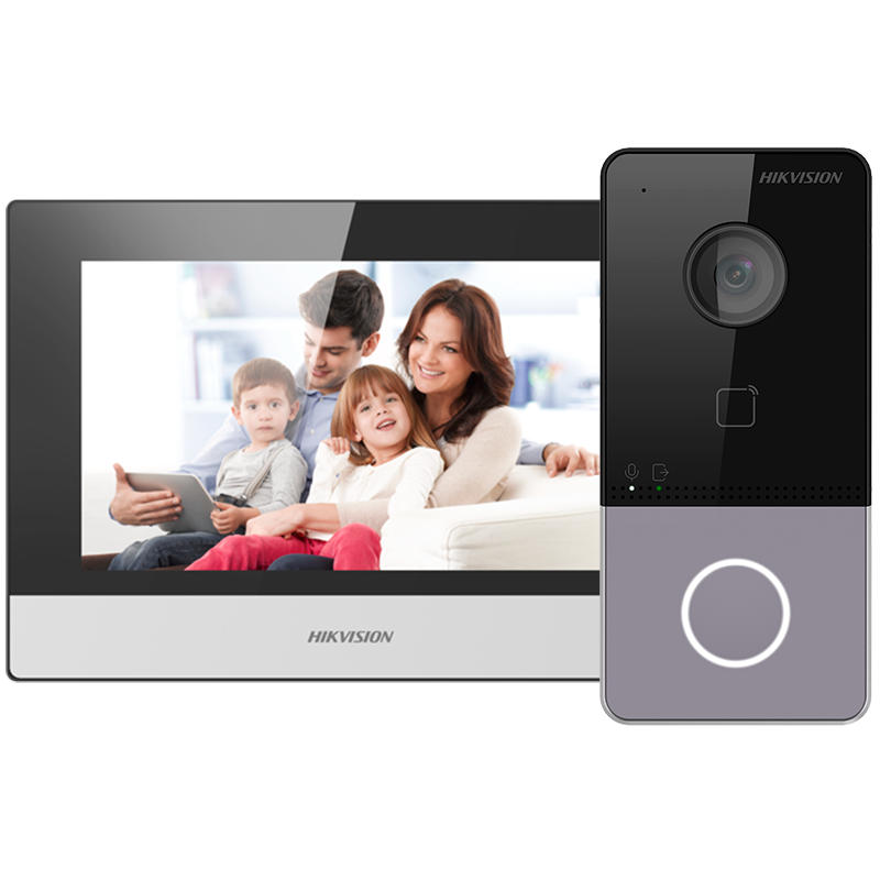 Kit Video-Interfono IP HIKVISION™ de 1 Pulsador//HIKVISION™ 1-Button IP Video Intercom Kit