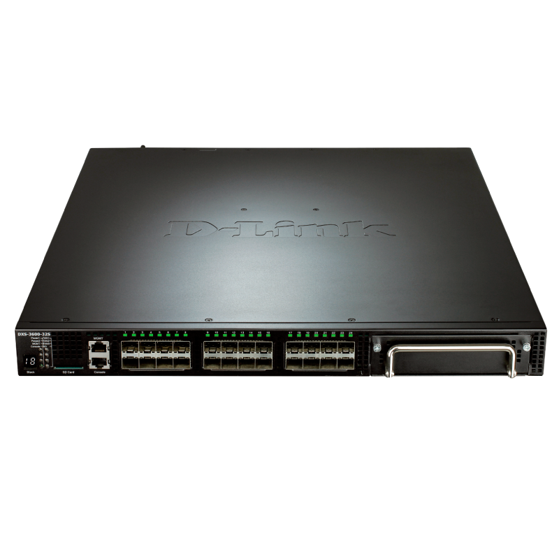 Switch Gigabit Gestionable Apilable D-Link® de 24 puertos 10Gigabit SFP+ - L3//D-Link® 24-ports 10Gigabit SFP+ Layer 3 Ethernet Data Center Switch