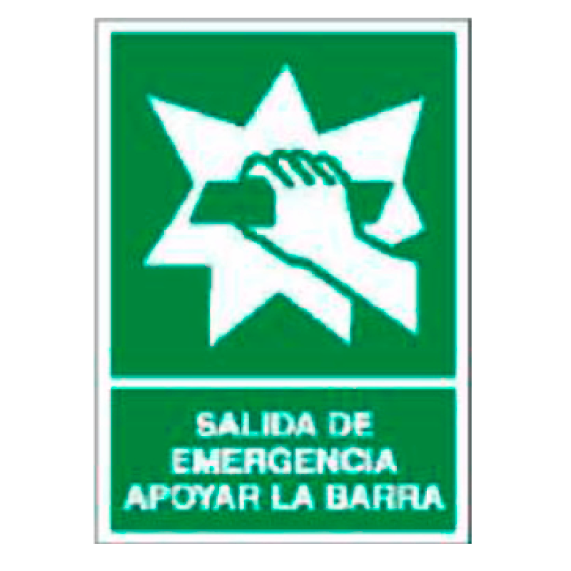 Placa de Emergencia/Evacuación Tipo 1 (Placa - Clase B)//Emergency/Evacuation Signboard Type 1 (Plastic Sheet - Class B)