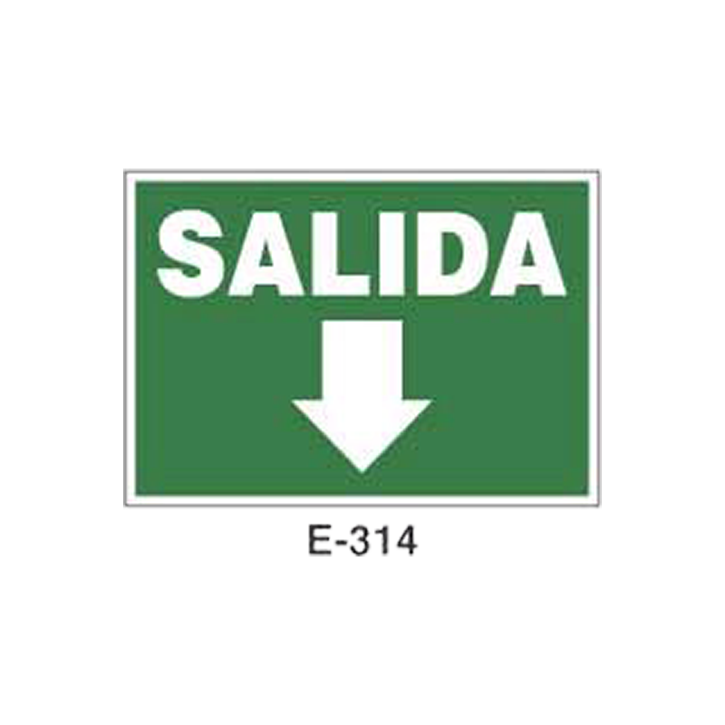 Placa de Emergencia/Evacuación Tipo 1 (Placa - Clase B)//Emergency/Evacuation Signboard Type 1 (Plastic Sheet - Class B)